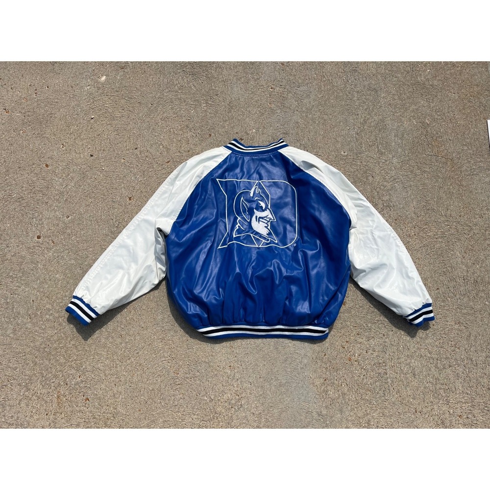 Vintage Duke Blue Devils Varsity Jacket Mens 2XL Blue Wool Steve And Barrys